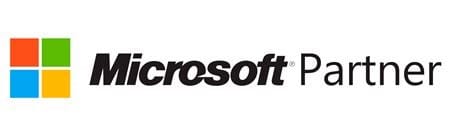 The Microsoft Partner logo featuring the classic four-color square icon and grey text.